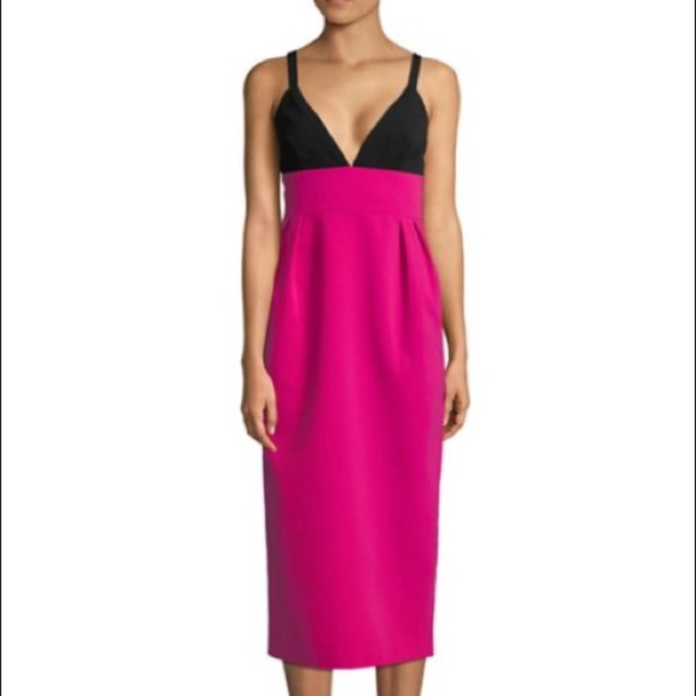 Jill Jill Stuart Begonia Pink Colorblock Sheath Sz - Picture 5 of 7